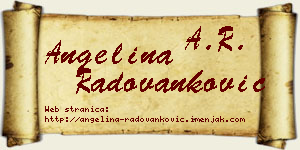 Angelina Radovanković vizit kartica